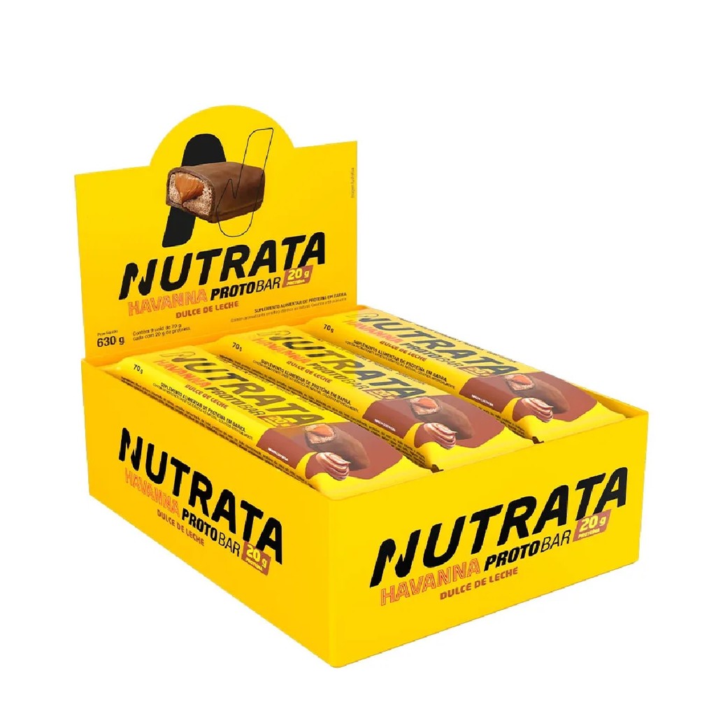 Barras Havanna Caixa 9 Unidades 70g Dulce de Leche Nutrata em Oferta na Shopee