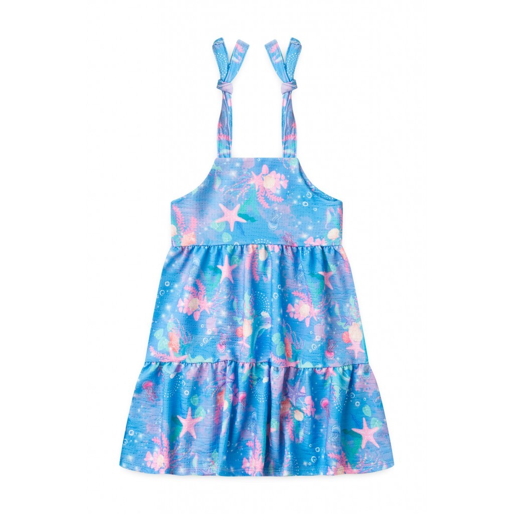 Vestido Infantil Feminino Universo Do Oceano - Baby & Kids Fashion