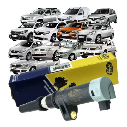 Bobina Ignição Magneti Marelli Clio Duster Fluence Kangoo Logan Megane Sandero Scenic Symbol - Spare Parts and Accessories for Vehicles