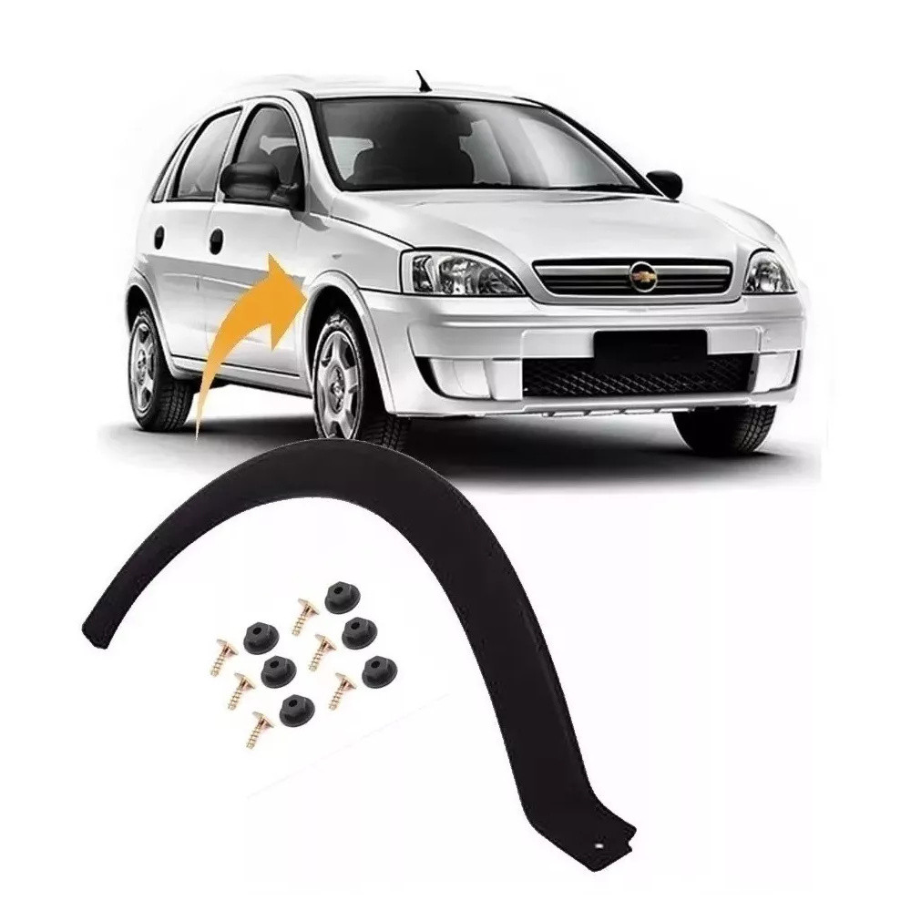 MOLDURA PARALAMA DIANTEIRO DIREITO CORSA SEDAN/HATCH/MONTANA 2003 À 2012