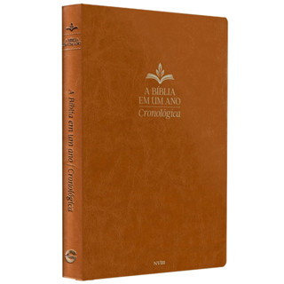 A Bíblia Em Um Ano | Cronológica | NVI | Capa Luxo Caramelo em Oferta na Shopee