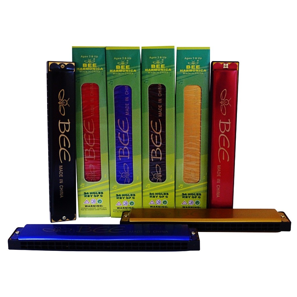 Gaita De Boca Harmônica Diatônica 48 Furos (2 Linhas De 24) Bee OS-310 - HM TOYS