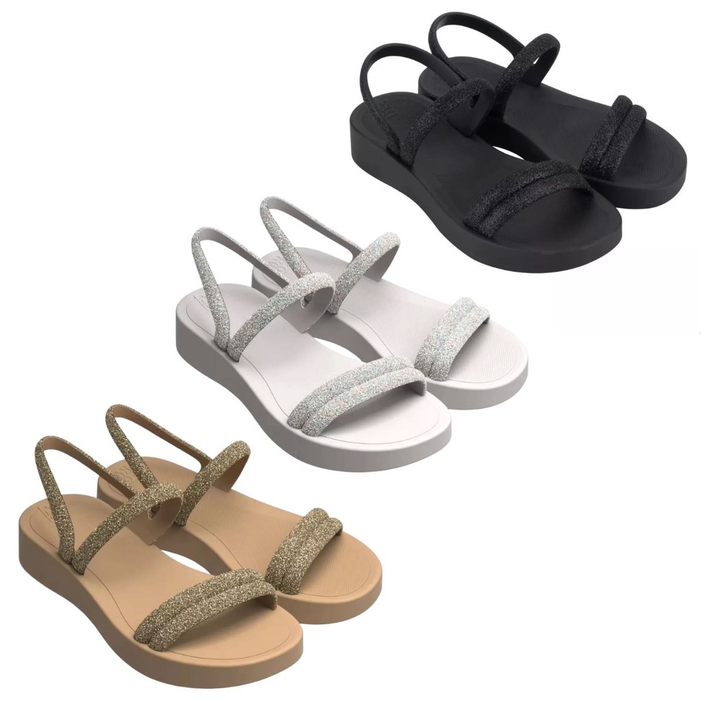 Kit 3 Sandalias Papete Feminina Anatomica Zaxy Glitter