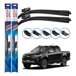 Par de Palhetas Limpador Parabrisa Multiclip Original Bosch Chevrolet S10 2020 A 2024