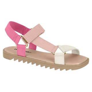 Sandália Papete Feminina Moleca - 5454.101 Flat Gorgurão Tratorada Colors