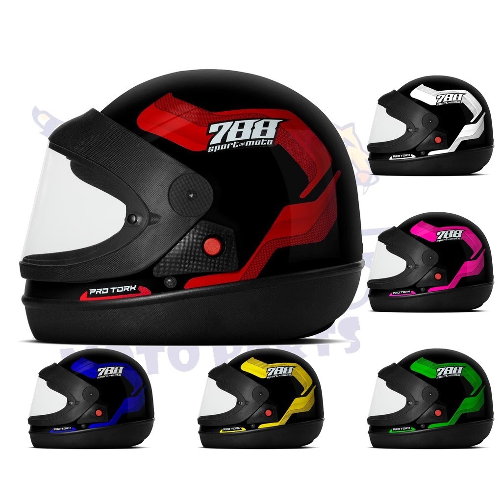 CAPACETE SPORT MOTO 788 Fechado Barato Pro Tork Verde Vermelho Amarelo Azul Preto Vermelho Masculino Feminino Moto motocross Casual Viseira Automatico San Marino