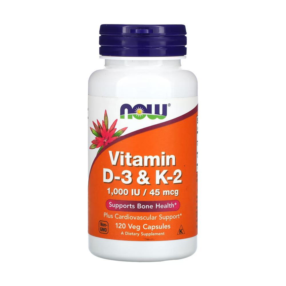 Vitamina D3 25mg com Vitamina K2 45mg Now Foods 120Veg Cap em Oferta na Shopee