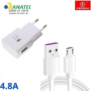 Carregador V8 Turbo A01 Core A02 A03 Core A10S M10 j4plus j5 j7Prime J8 K10 K11 K12 Prime Carregador Micro USB Original