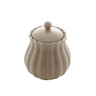 Açucareiro Wolff Pétala de Porcelana Bege10,5cm x 8,5 cm