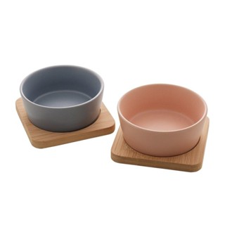 Petisqueira com Bandeja Lyor de Ceramica Natural 10cm x 10cm