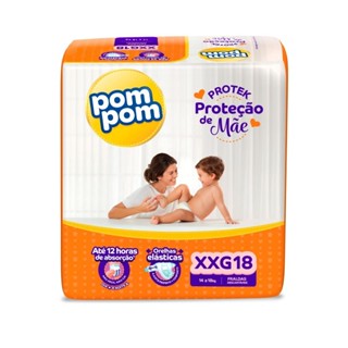 Fralda Pom Pom Protek Proteção de Mãe Jumbo XXG com 18un em Oferta na Shopee