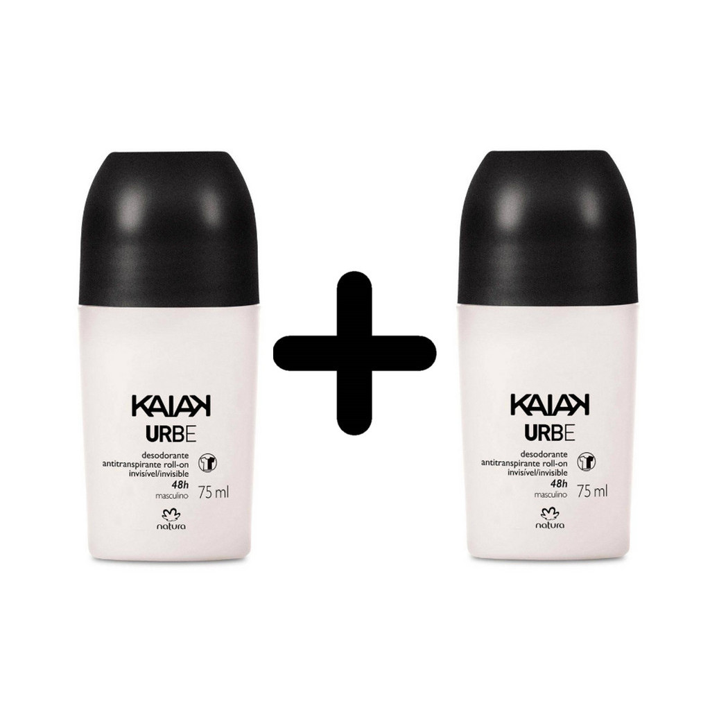 KIT 2 UNIDADES Kaiak Urbe Masculino Desodorante Antitranspirante Roll-on - 75ml