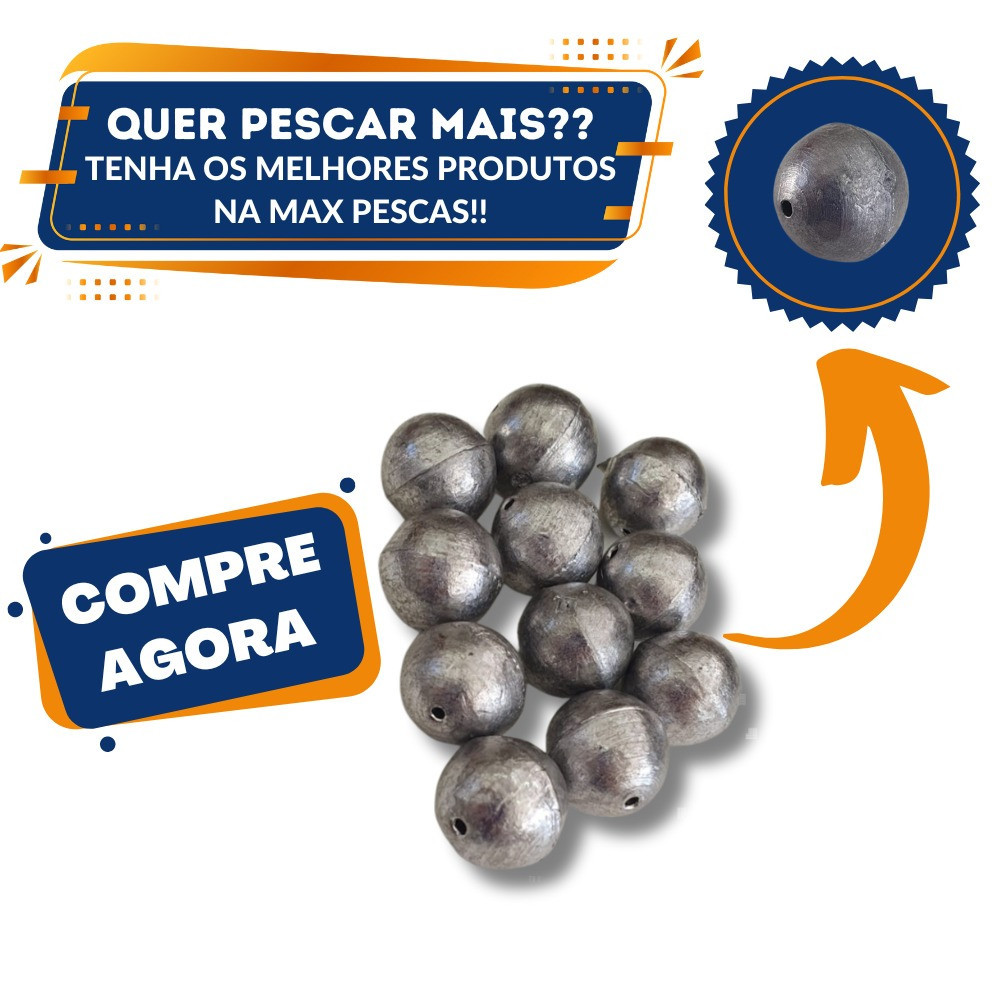 Chumbada de Pesca Bola Lambari 10g 1kg Chumbo de Pesca Redondo Pescaria