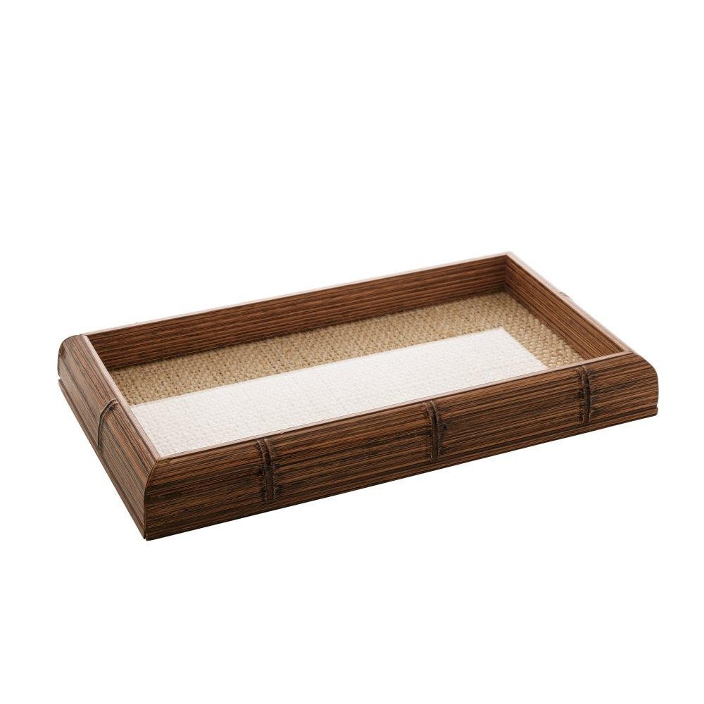 Bandeja Woodart de Madeira Bambu Natural 30cm x 17cm x 4cm em Oferta na Shopee