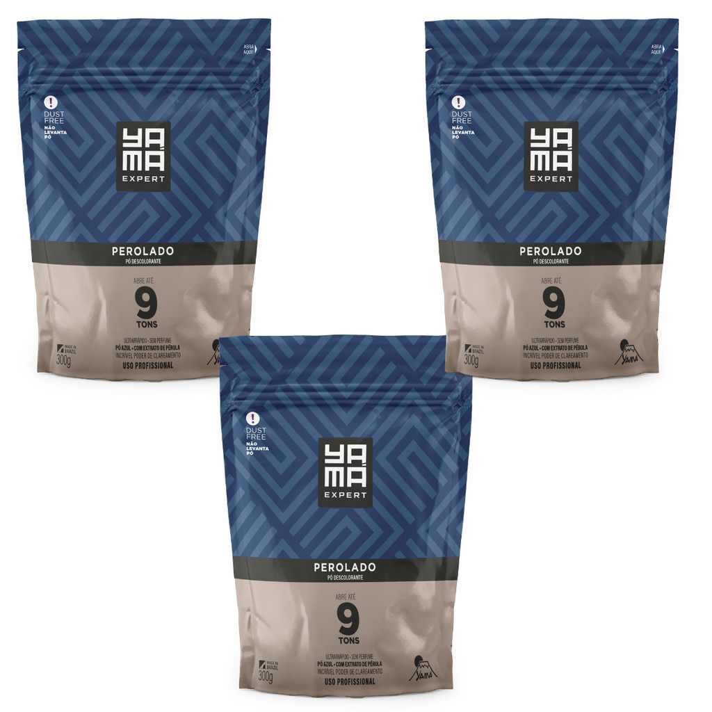 Pó Descolorante Yamá Perolado Refil 300gr 3 Und