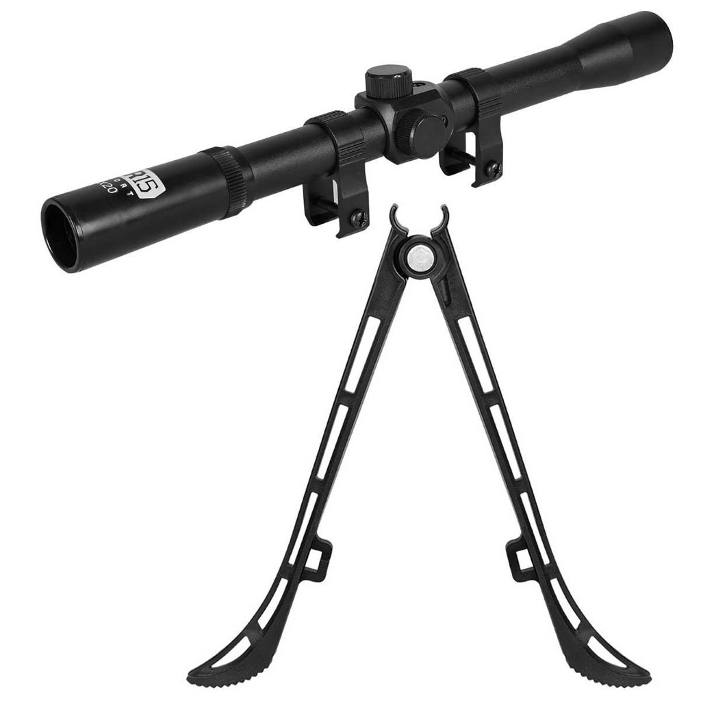 Bipé AR15 Sport + Luneta AR15 Sport 4x20mm em Oferta na Shopee