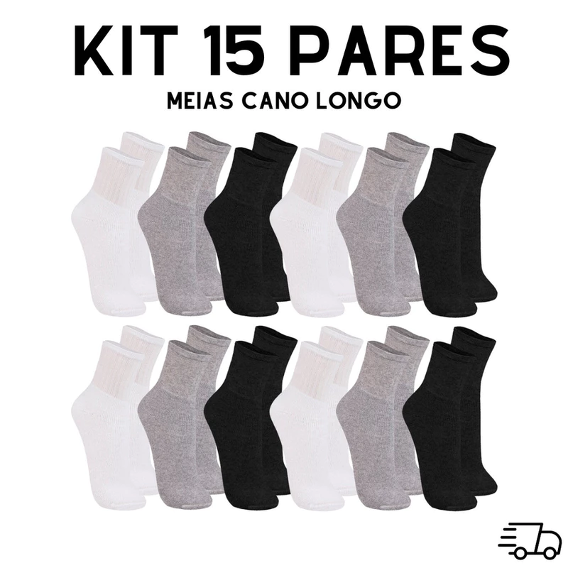 "Meias Cano Alto: 84% Off! 🧦"