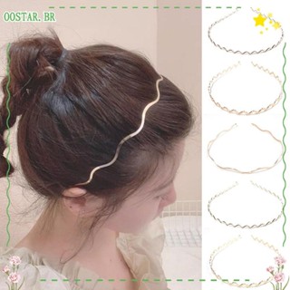 OOSTAR Bandas De Cabelo Fino , Styling Sweet Metal Waves Headband , Faixas Elegantes Para Moda Feminina em Oferta na Shopee