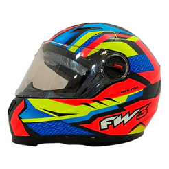 CAPACETE FW3 MOTO GTX FOX LARANJA TAMANHO 56