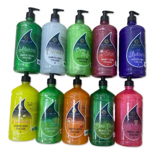 Sabonete Liquido 1 L Aromas Perolado Válvula Mãos em Oferta na Shopee