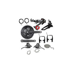 KIT TRANSMISSÃO COMPLETO 21V CÂMBIO CORRENTE PEDIVELA FREIO A DISCO