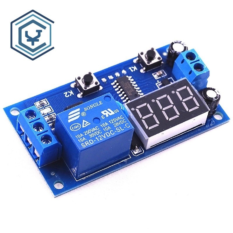 DC 12V Ciclo Infinito Atraso Temporizador Relé ON/OFF Switch Loop Module Com Display LED Módulo 1Pc De Controle De Tempo