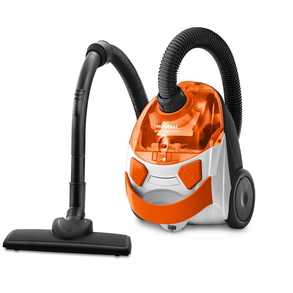 Aspirador de Pó Mondial Hepa Turbo AP-15 1500W Branco/Laranja 220V - Home Appliances