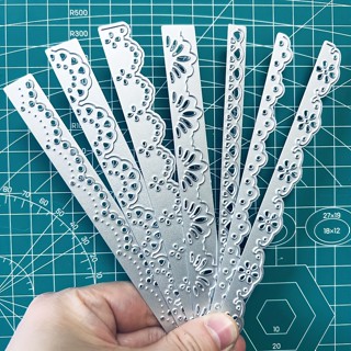 7 Pçs/Lote Camadas De Renda Borda Corte De Metal Dados DIY Scrapbooking Gravando Papel Álbum De Fotos Artesanato Modelos em Oferta na Shopee