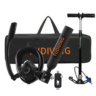 TUDIVING-0.5L conjunto de tanque mergulho Mini cilindro de oxigênio com máscara de snorkel de rosto em Oferta na Shopee
