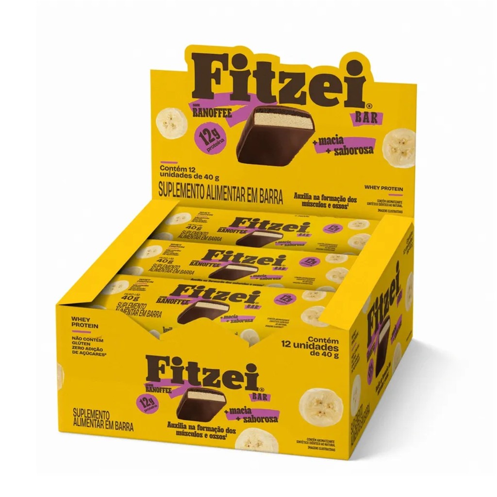 Fitzei Display C/12 Barras De 40g Banoffe Vitafor - Food & Beverages