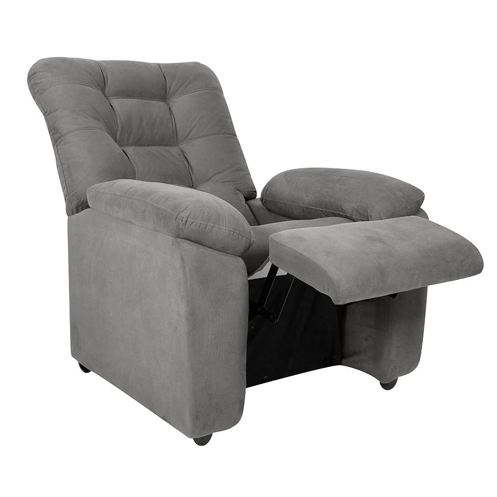 Poltrona Reclinável MX-61 Ônix Suede Cinza em Oferta na Shopee