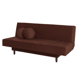 Sofá-Cama Casal 3 Lugares Jimmy Suede Marrom em Oferta na Shopee