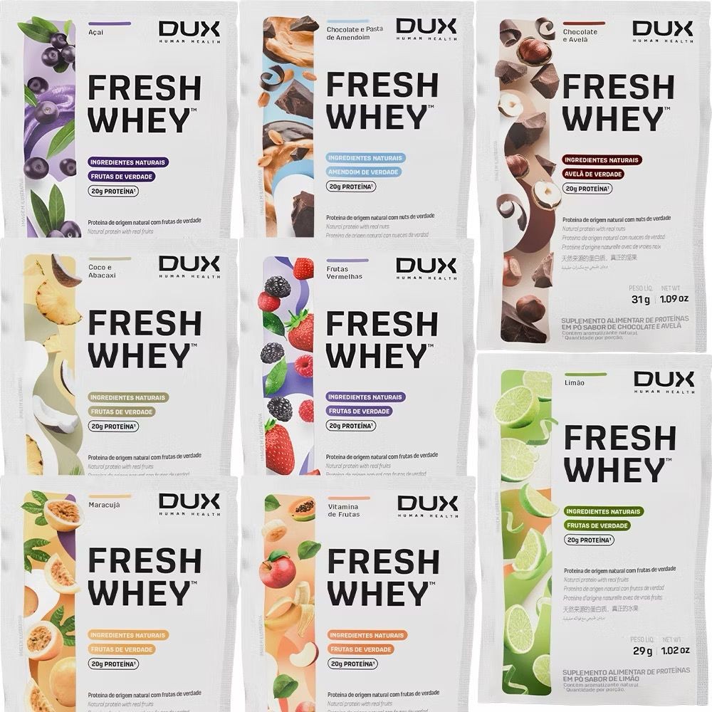 Fresh Whey Protein Sache Dux Nutrition - Todos Os Sabores — R$ 23,90 em Shopee