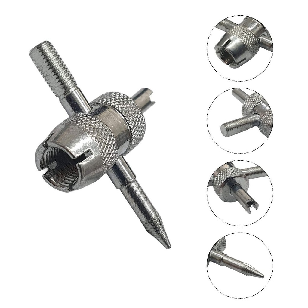 Chave Saca Válvula Extrator Pneu Carro Moto 4x1 Ômega em Oferta na Shopee