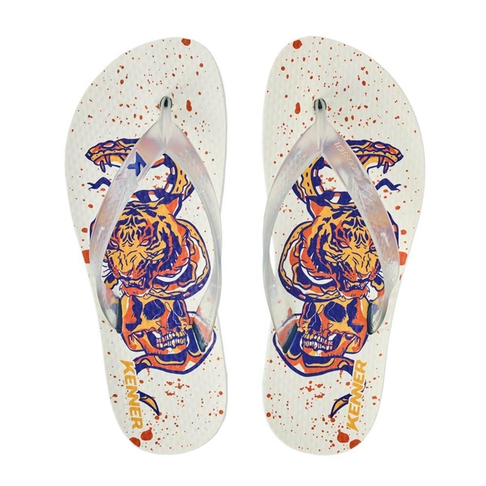Chinelo Infantil Kenner Summer Old School Kids - Branco e Azul - Baby & Kids Fashion