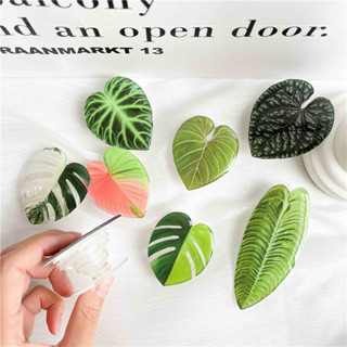 Garras De Telefone De Folha Verde Anel De Dedo Griptok Suporte Plano em Oferta na Shopee