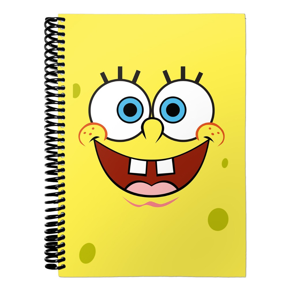 Caderno   Simil genda  matérias  Bob Esponja 15 Matérias Escolar Universitário Capa Dura Desenho