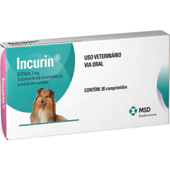 Incurin Estriol 1 mg MSD Saúde Animal - 30 Comprimidos