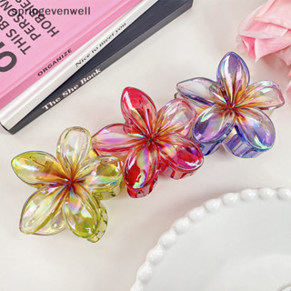 [springevenwell] Frangipani Acrílico Grampo De Cabelo Garra De Tubarão Jóias Para Mulheres Maquiagem Ornamnets De Banho Novo