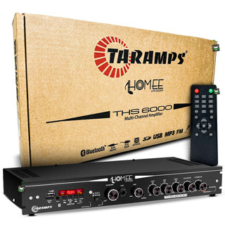 Amplificador Receiver Bluetooth THS 6000 Taramps 400w Usb SD Som Ambiente Residencial em Oferta na Shopee