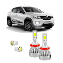 Kit Ultra LED Renault Kwid 2017/22 20000 Lúmens 6500K Milha