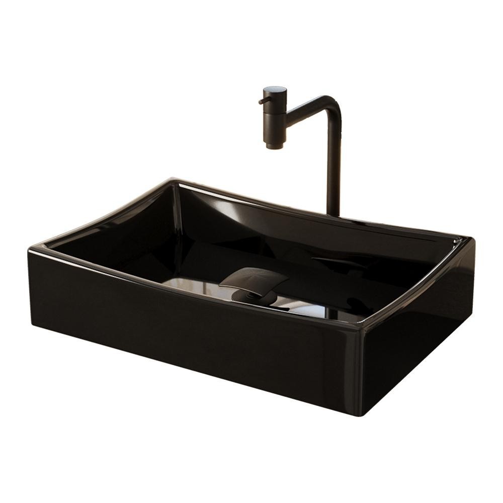 Kit Cuba Dalla Preta com Torneira Inox e Valvula Click Black