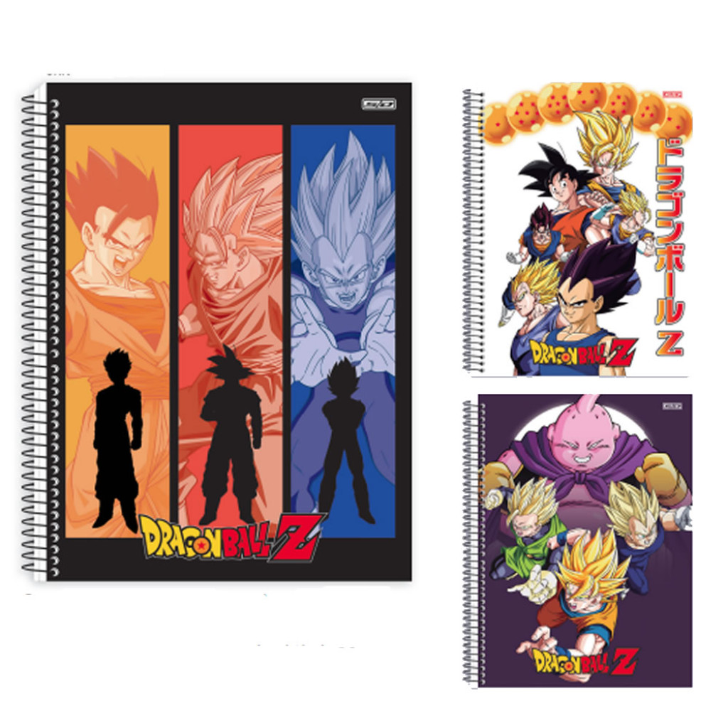 CADERNO UNIVERSITÁRIO GRANDE 10 MATÉRIAS 160 FOLHAS CAPA DURA DRAGON BALL - SÃO DOMINGOS - UNITÁRIO E SORTIDO