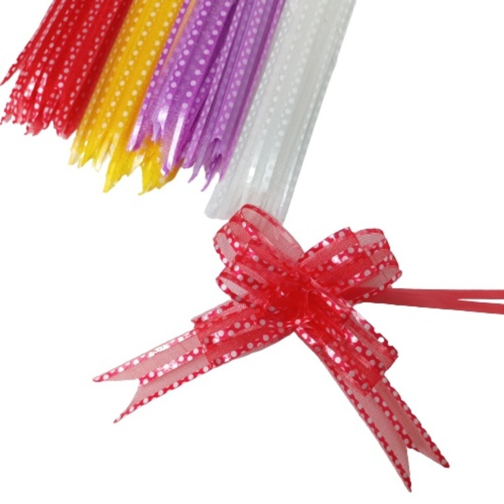 Kit de 10 laços mágicos com bolinhas poá 36cm x 18mm em Oferta na Shopee