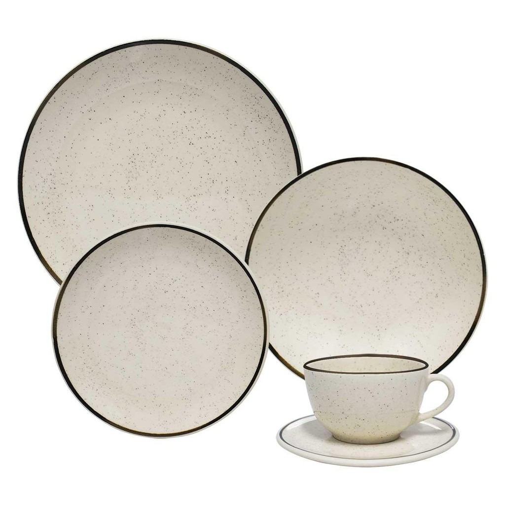 Aparelho De Jantar E Chá 20 Peças Oxford Unni Brisa em Oferta na Shopee