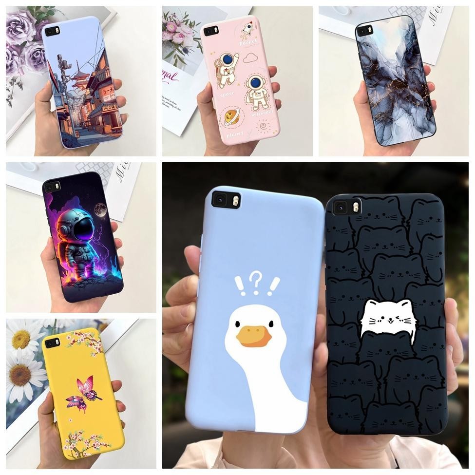 Capa De Silicone Huawei P8 lite 2015 ALE-L21 Fashion Cute Flowers Cat Funny Painted Shockproof Pára-Choques De Telefone em Oferta na Shopee