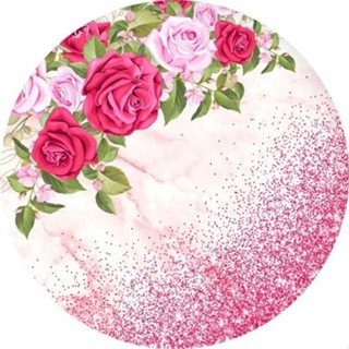 Painel Floral Redondo 50x50 Redondo tecido sublimado com elastico LEIA A DESCRIÇÃO em Oferta na Shopee