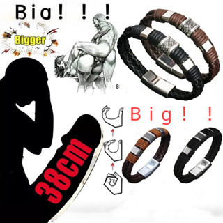 Nova Pulseira Masculina Magnética Para A Saúde Energia De Couro