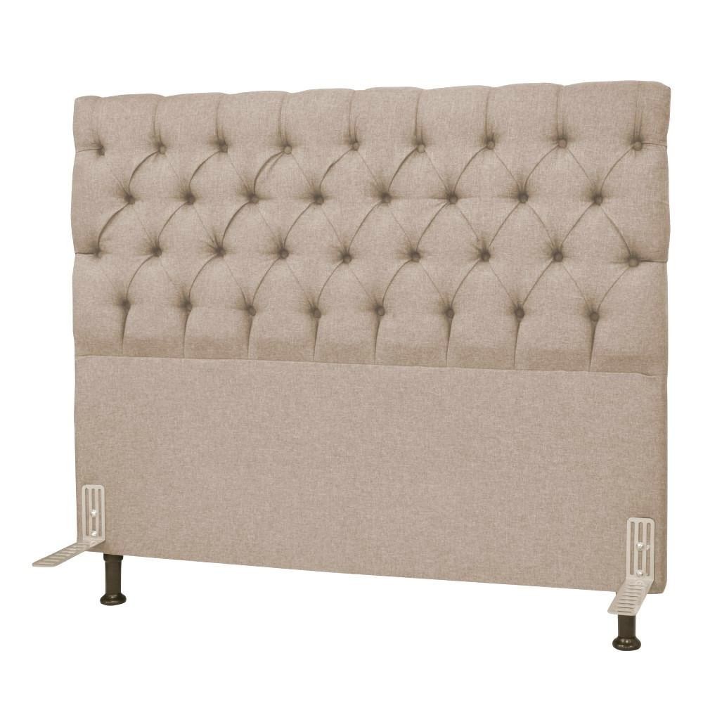 Cabeceira Cama Box Casal 140cm Cristal Linho Bege - JS Móveis em Oferta na Shopee