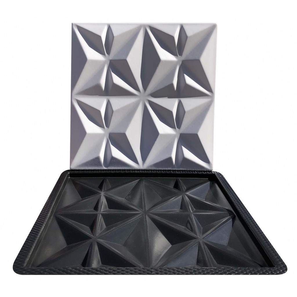 Forma 3D Gesso e Cimento ABS - Cullinans Moderno 30x30
